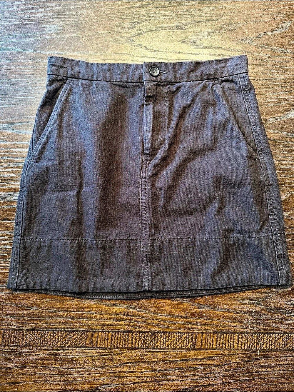 Everlane The Canvas Stamp Skirt Black Mini Skirt